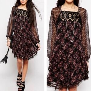 Free People Midnight Garden Lace Elsie Dress